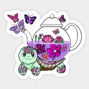 Spill the Tea Turtle Sticker